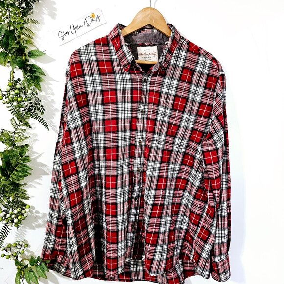 Weatherproof Vintage Mens Red Plaid Flannel Shirt XXL ~LS108.15 - Picture 1 of 5